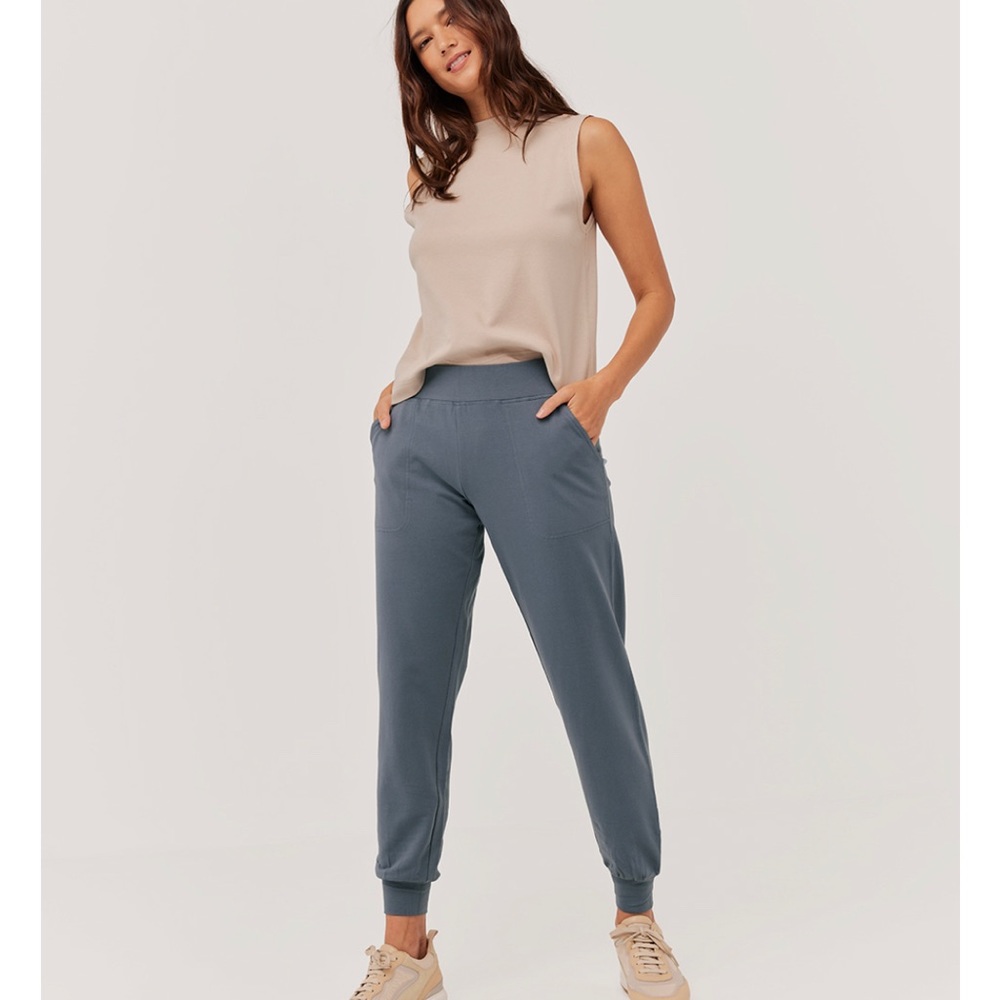 PACT The Studio Banded Jogger in Blue Dusk NWT